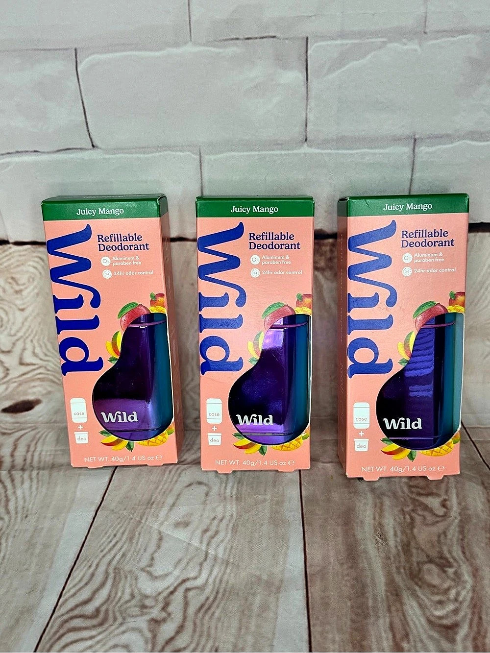 Wild Refillable Deodorant 3-Pack Refillable Deodorant Wild